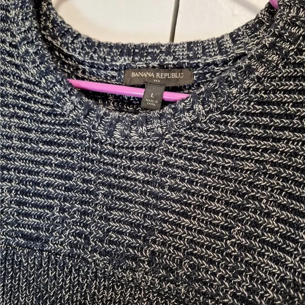 Banana Republic Mens Knit Crewneck Sweater Charcoal Size Large